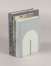 Load image into Gallery viewer, steel designer white bookend gifts for book lover
